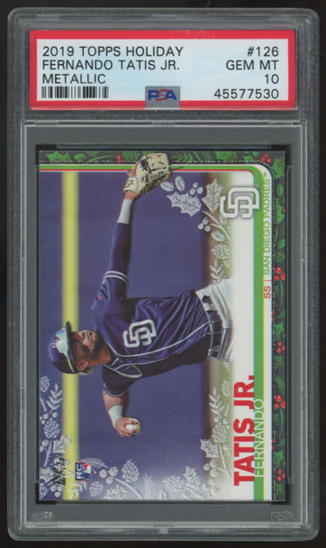 2019 Topps Holiday Fernando Tatis Jr. RC Metallic #HW126 PSA 10