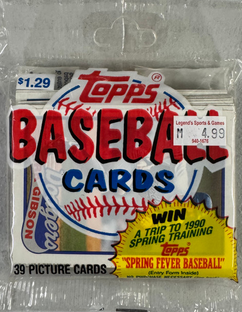 1989 Topps Baseball Hanger Pack (39 Cards)