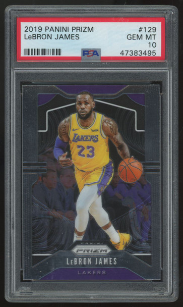 2019-20 Panini Prizm LeBron James #129 PSA 10