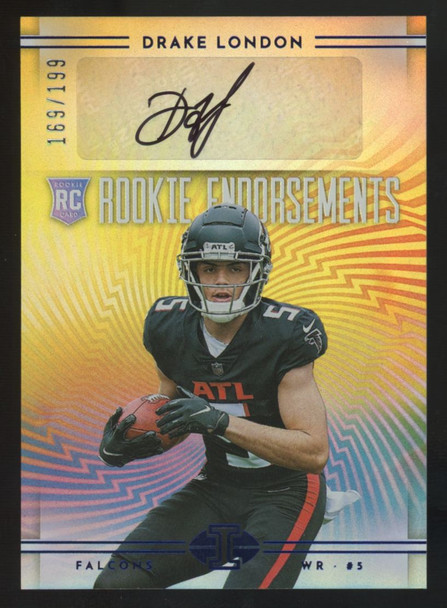 2022 Panini Illusions Drake London RC Endorsements Auto /199 #RE-DL