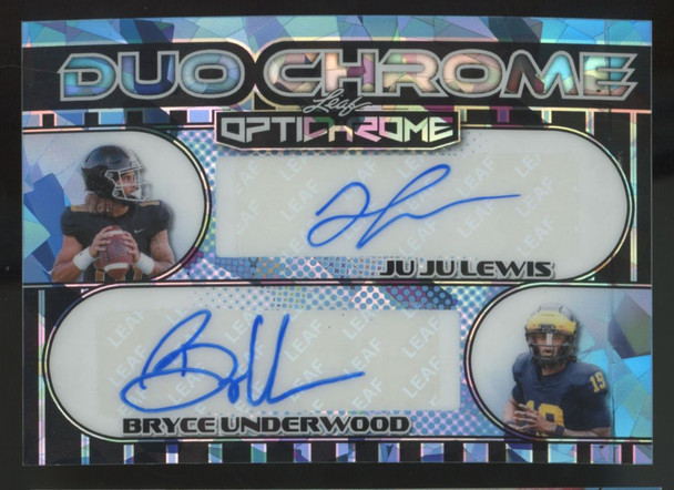 2025 Leaf Optichrome Bryce Underwood/Ju Ju Lewis Duo Chrome Auto 1/1 #D-12