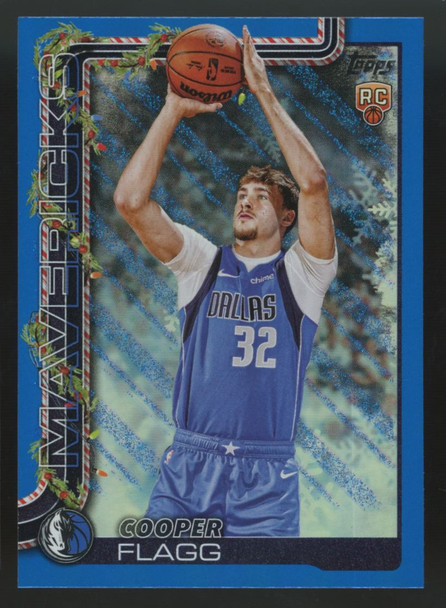 2025-26 Topps Holiday Cooper Flagg RC Blue Metallic Glitter #H161
