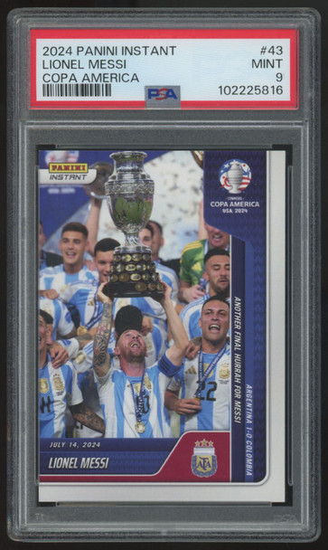 2024 Panini Instant Lionel Messi COPA America /12674 #43 PSA 9