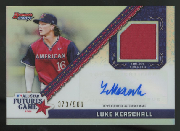 2024 Bowman's Best Luke Keaschall All Star Futures Patch Auto /500 #FGRA-LK