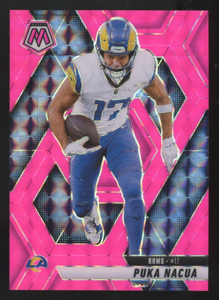 2025 Panini Mosaic Puka Nacua Pink Fluorescent /10 #102