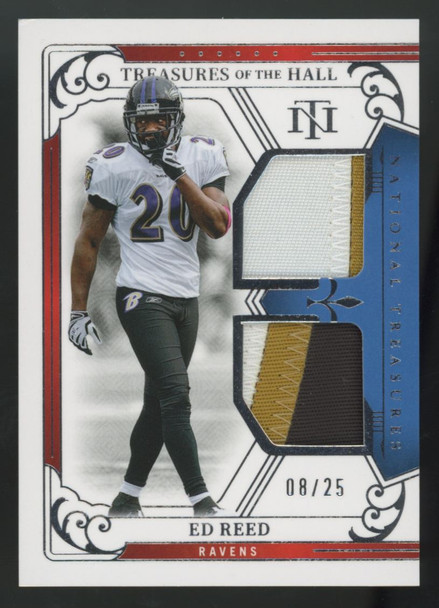 2025 National Treasures Ed Reed Treasures Of The Hall Dual Patch /25 #TOTH-ERD