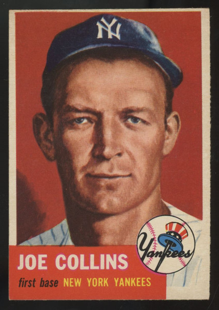 1953 Topps Joe Collins RC #9 EX