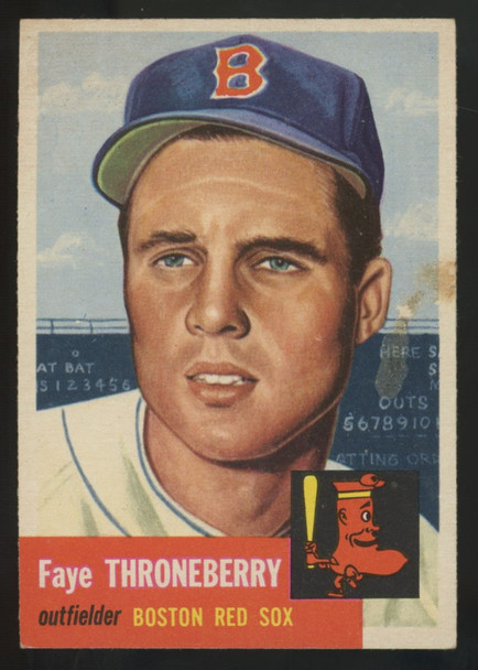 1953 Topps Faye Throneberry #49 Good
