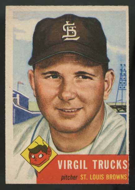 1953 Topps Virgil Trucks #96 VG/EX