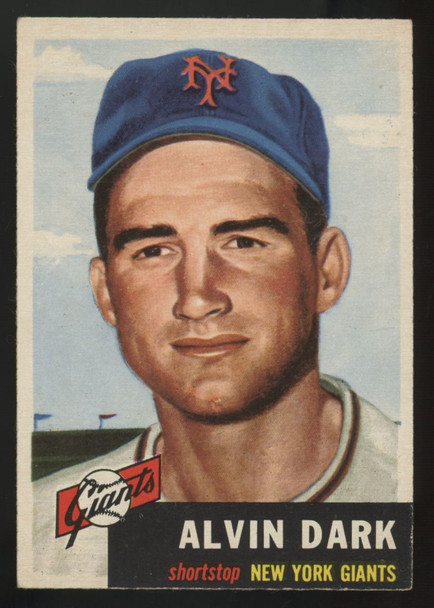 1953 Topps Alvin Dark #109 VG/EX-EX