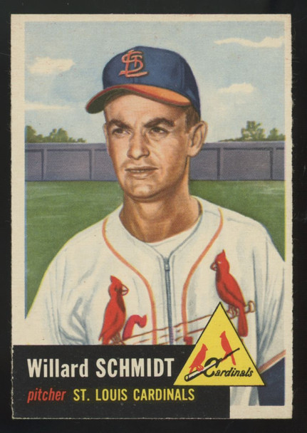 1953 Topps Willard Schmidt #168 EX/MT