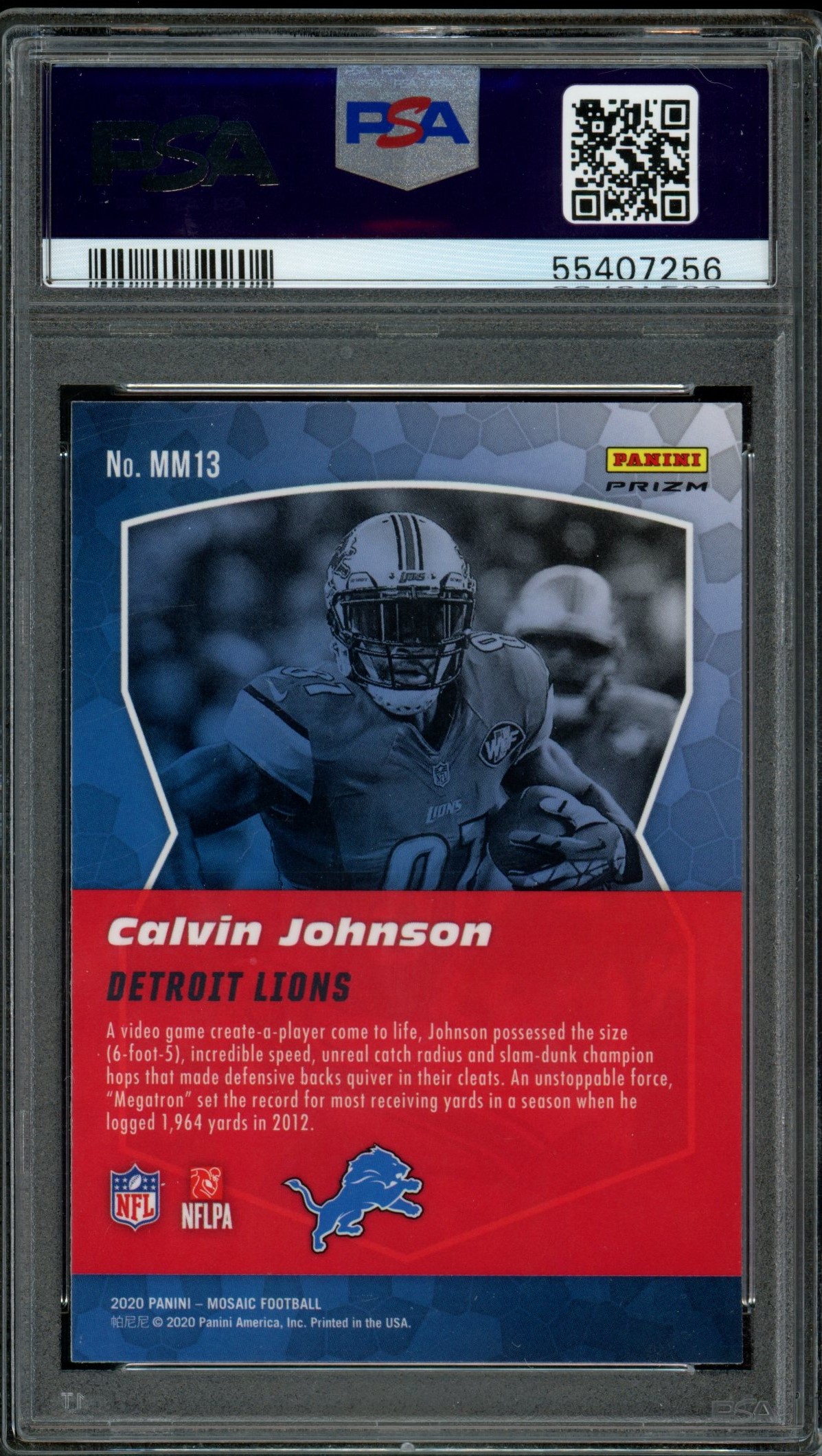 2020 Mosaic Calvin Johnson Men of Mastery MM13 PSA 10 Legends Fan Shop