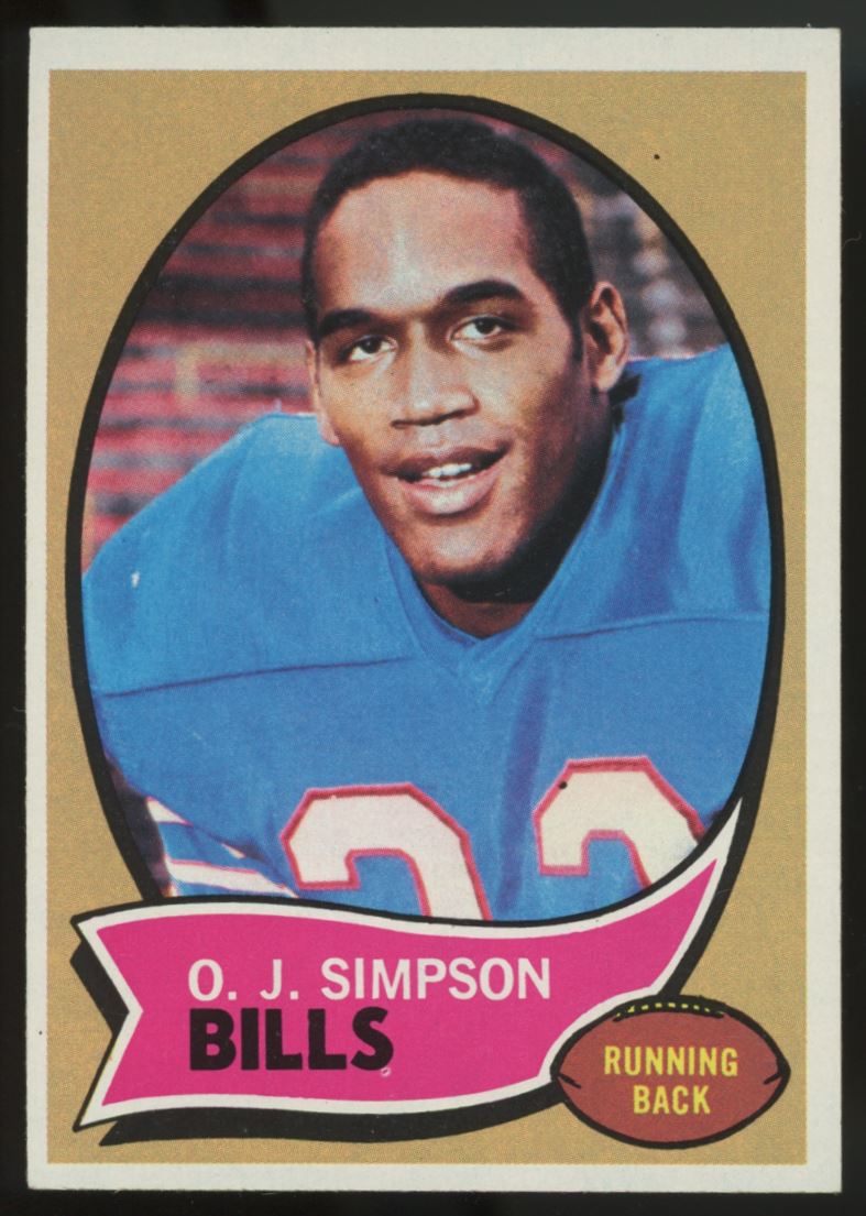 1970 Topps O.J. Simpson RC 90 EX/MT "B" Legends Fan Shop
