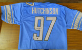 Aidan Hutchinson Signed Autographed Jersey  Blue Pro Style Beckett Witnessed