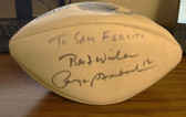 Roger Staubach Signed Wilson White Panel Football Dallas Cowboys JSA