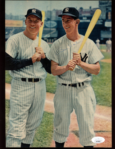 Mickey Mantle & Billy Martin Autographed New York Yankees Magazine Photo  Framed