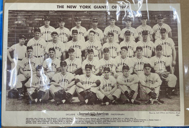 Baseball program and score card for the New York Giants, 1947