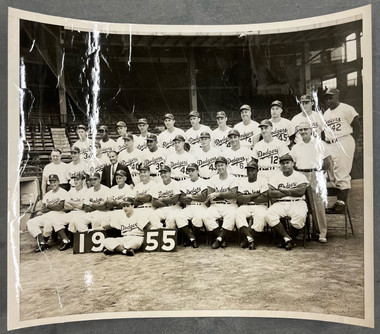 Brooklyn Dodgers MLB 1955 World Series Champions Pinstripe Tee – The Sport  Gallery