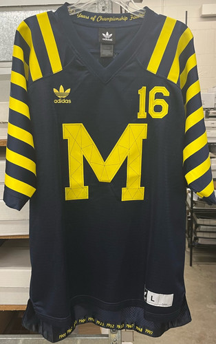 Denard Robinson Blue Under The Lights Michigan Jersey Large
