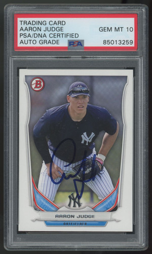 2014 Bowman Aaron Judge Signed Autographed Card #TP-39 PSA 10 Auto -  Legends Fan Shop