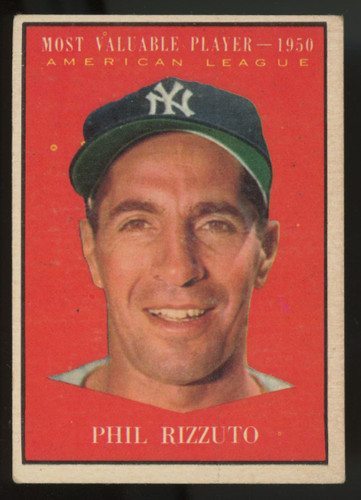 1961 Topps #471 Phil Rizzuto MVP 1950 Baseball Card