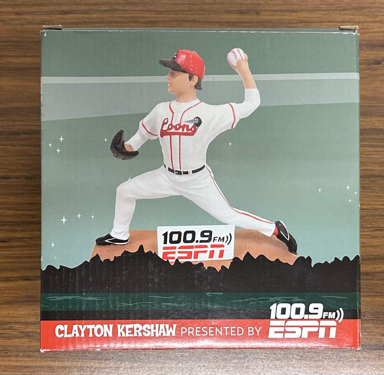 100.9 FM ESPN Clayton Kershaw Great Lakes Loons Figurine in