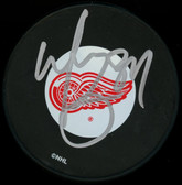 Manny Legace Signed Autographed Detroit Red Wings Puck