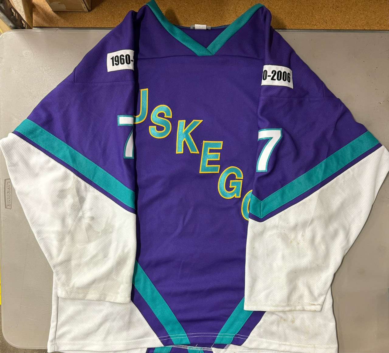【希少】 NHLオリジナル6 セラミックミニチュアジャージコレクション 額入り Darrel Newman Signed Autographed Game-Used Muskegon Fury Hockey