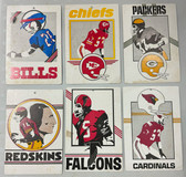 1970s NFL Vintage Football Cardboard Wall Display Signs Lot of 14