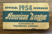 1954 Philadelphia Athletics American League Baseball Official Schedule