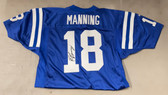 Peyton Manning Signed Autographed Blue Puma Jersey XL JSA