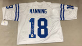 Peyton Manning Signed Autographed White Puma Jersey XL JSA