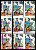 1984 Topps Don Mattingly RC #8 Lot of 9 NM or Better "F"