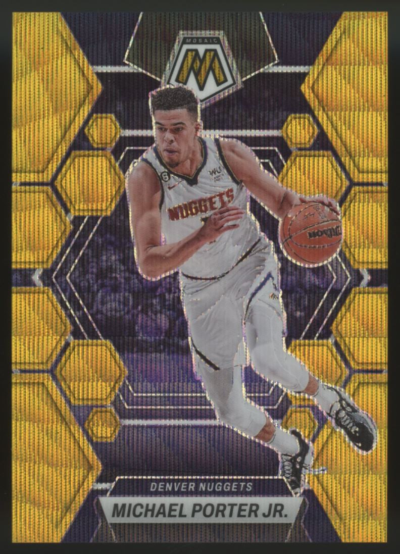 2022-23 Mosaic Michael Porter Jr. Gold Wave Prizm /10 #44 | eBay