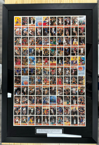 1996-97 Topps Basketball Full Uncut Sheet Kobe + Iverson RCs