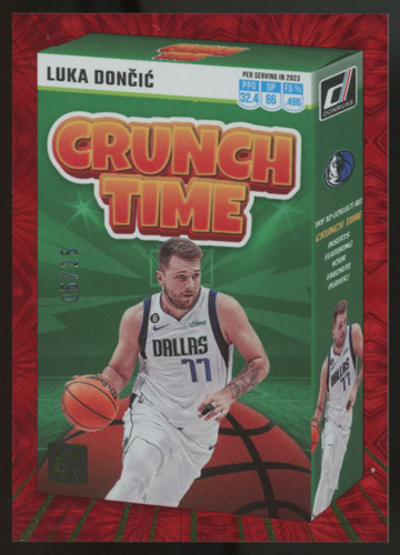 2023-24 Donruss Luka Doncic Crunch Time International Red /25 #1  