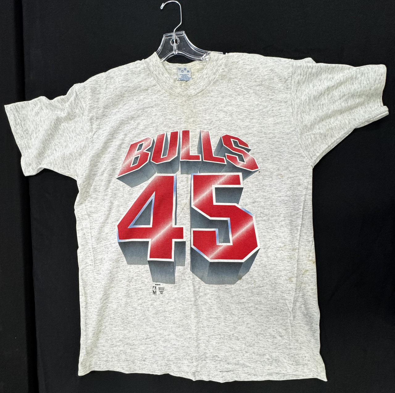 Salem Sportswear Michael Jordan 45 Chicago Bulls Gray T-Shirt