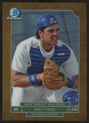 2016 Bowman Chrome Mike Piazza MLB Draft History Gold