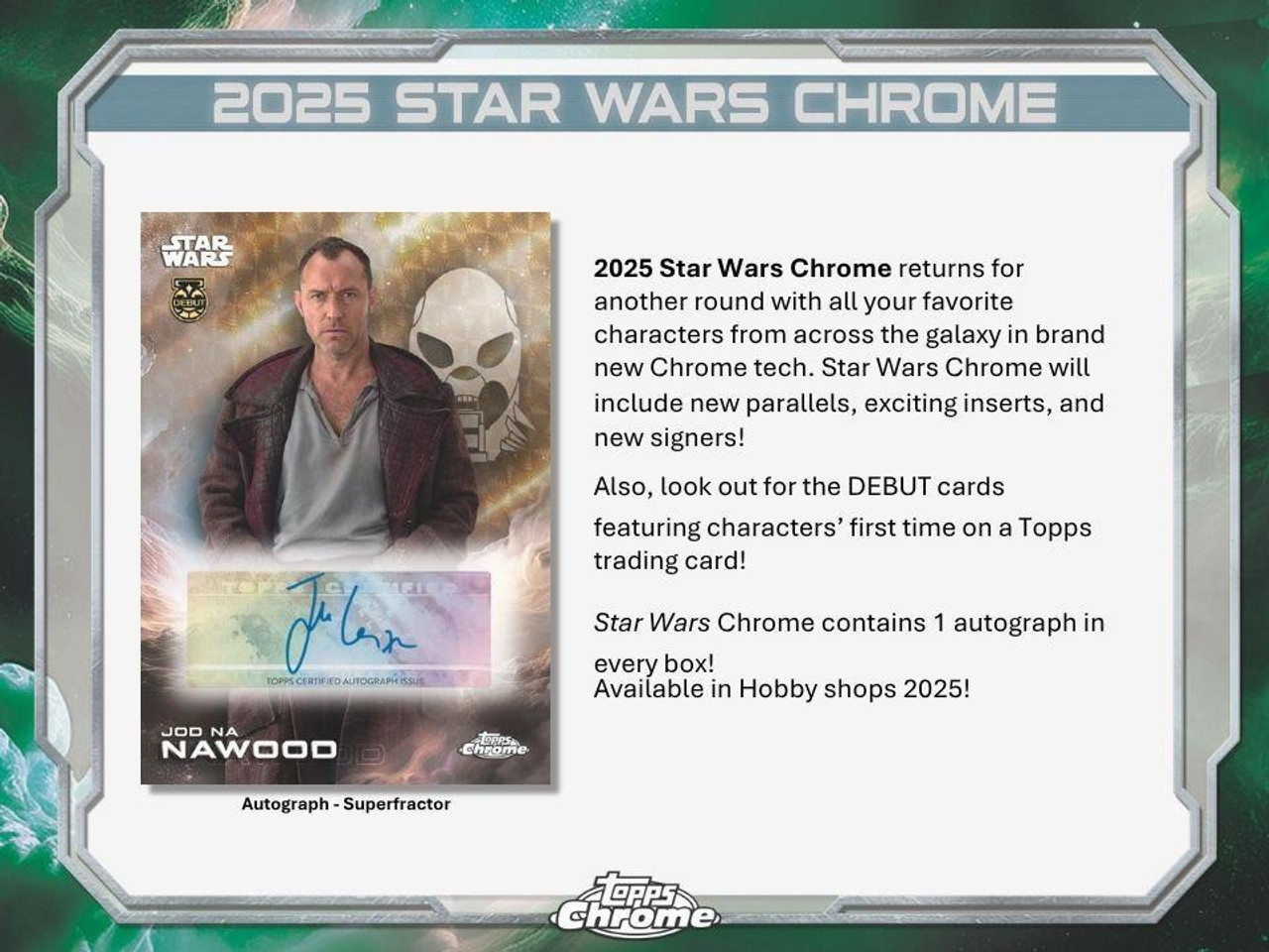 2025 Topps Star Wars Chrome Hobby Box | eBay