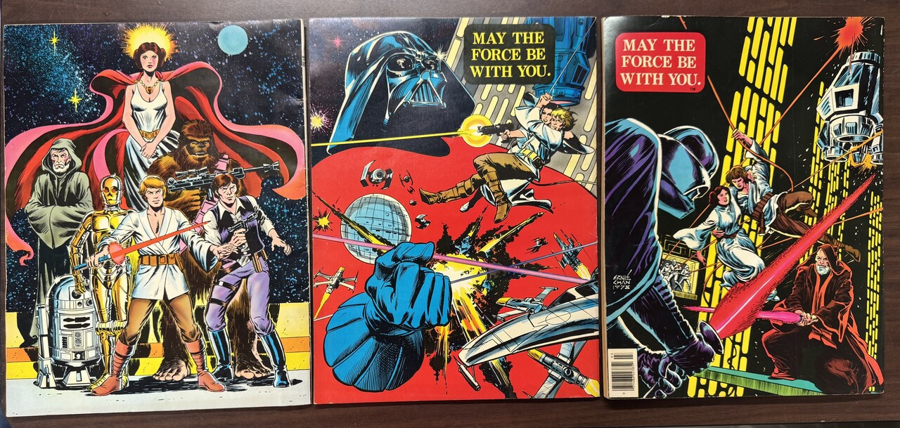 1977 Marvel Comics Star Wars Vol 1-3 Oversized Comic Book Lot VF