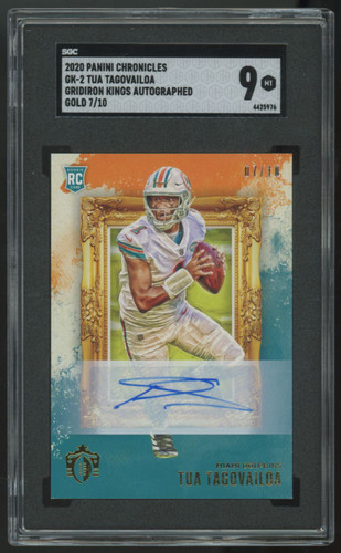 2020 Panini Chronicles Gridiron Kings Tua Tagovailoa RC Gold Auto