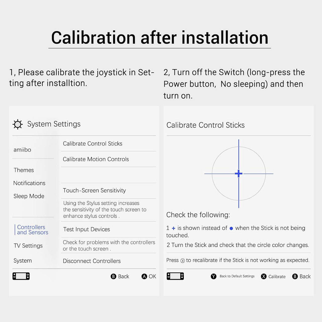 AKNES HallPi TMR Thumbstick Modules for Nintendo Switch JoyCon controllers (Pair)