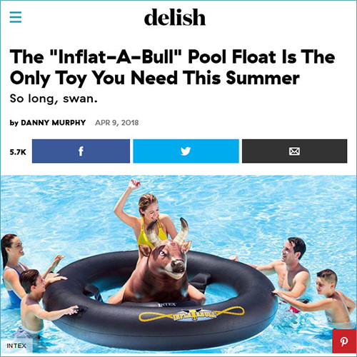 intex bull pool float
