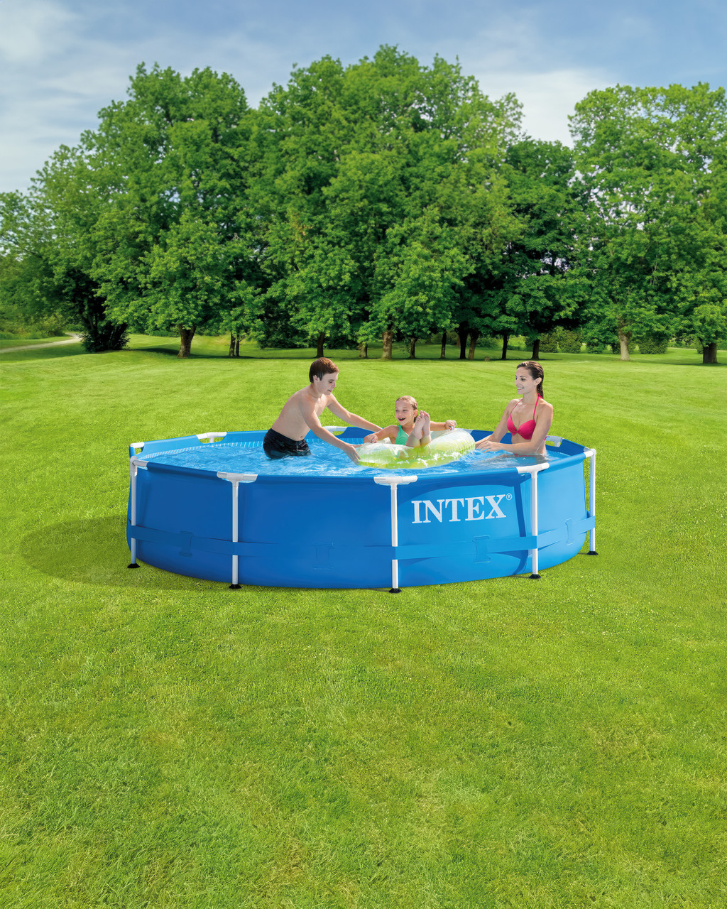 Intex 10-ft x 10-ft x 30-in Metal Frame Round Above-Ground Pool