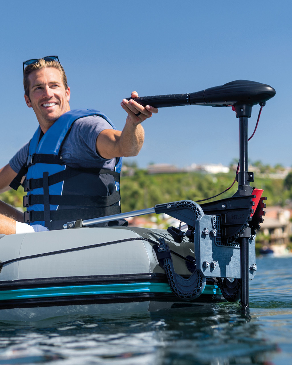 INTEX Transom Mount Trolling Motor for Inflatable Boats INTEX Transom Mount Trolling Motor for Inflatable Boats