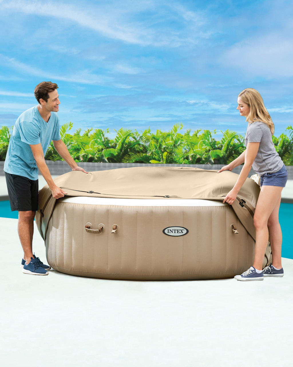 INTEX PureSpa™ Energy Efficient Inflatable Hot Tub Cover