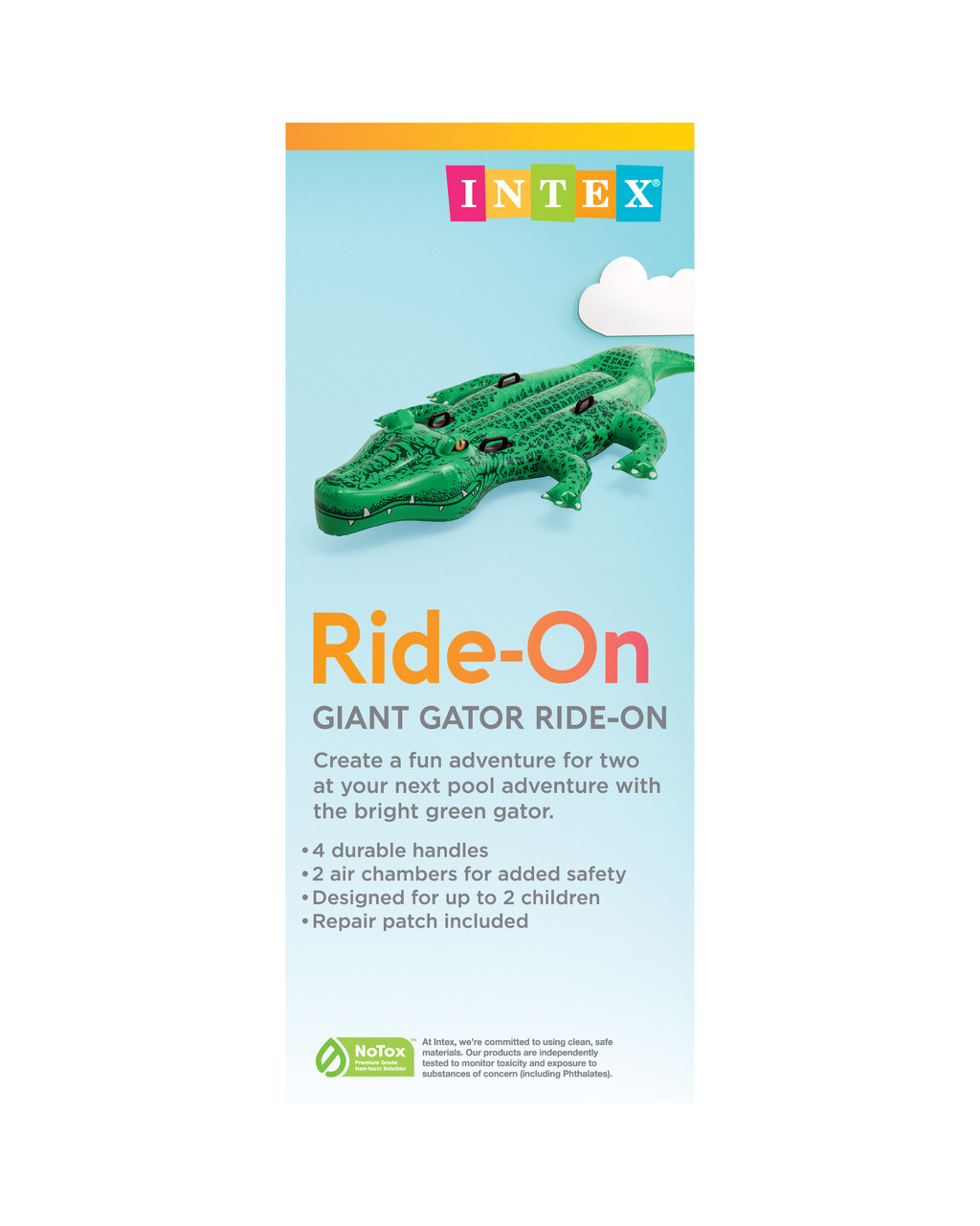 INTEX Giant Gator Ride-On Inflatable Pool Float - Main Image