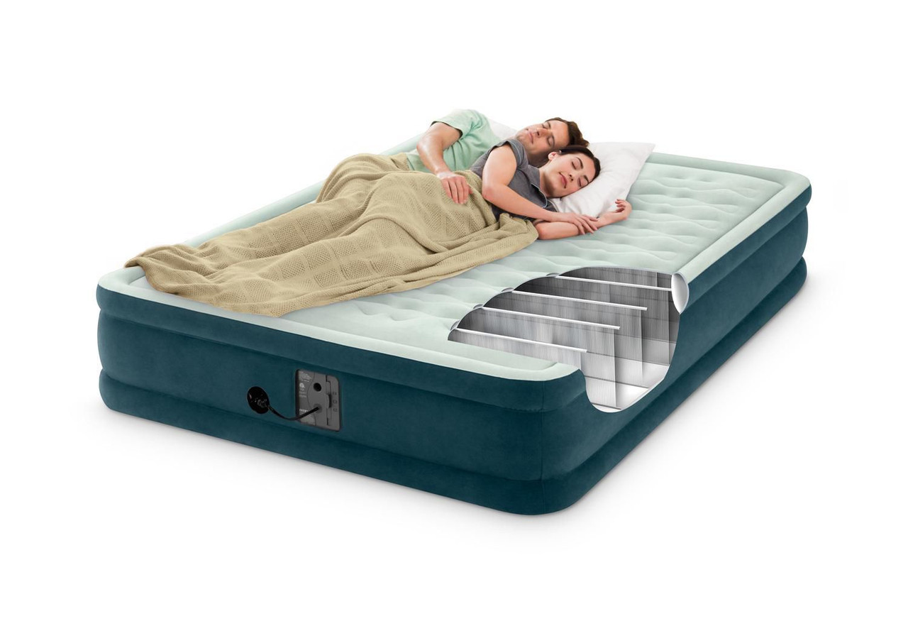 intex dura beam dream lux airbed premium pillow top