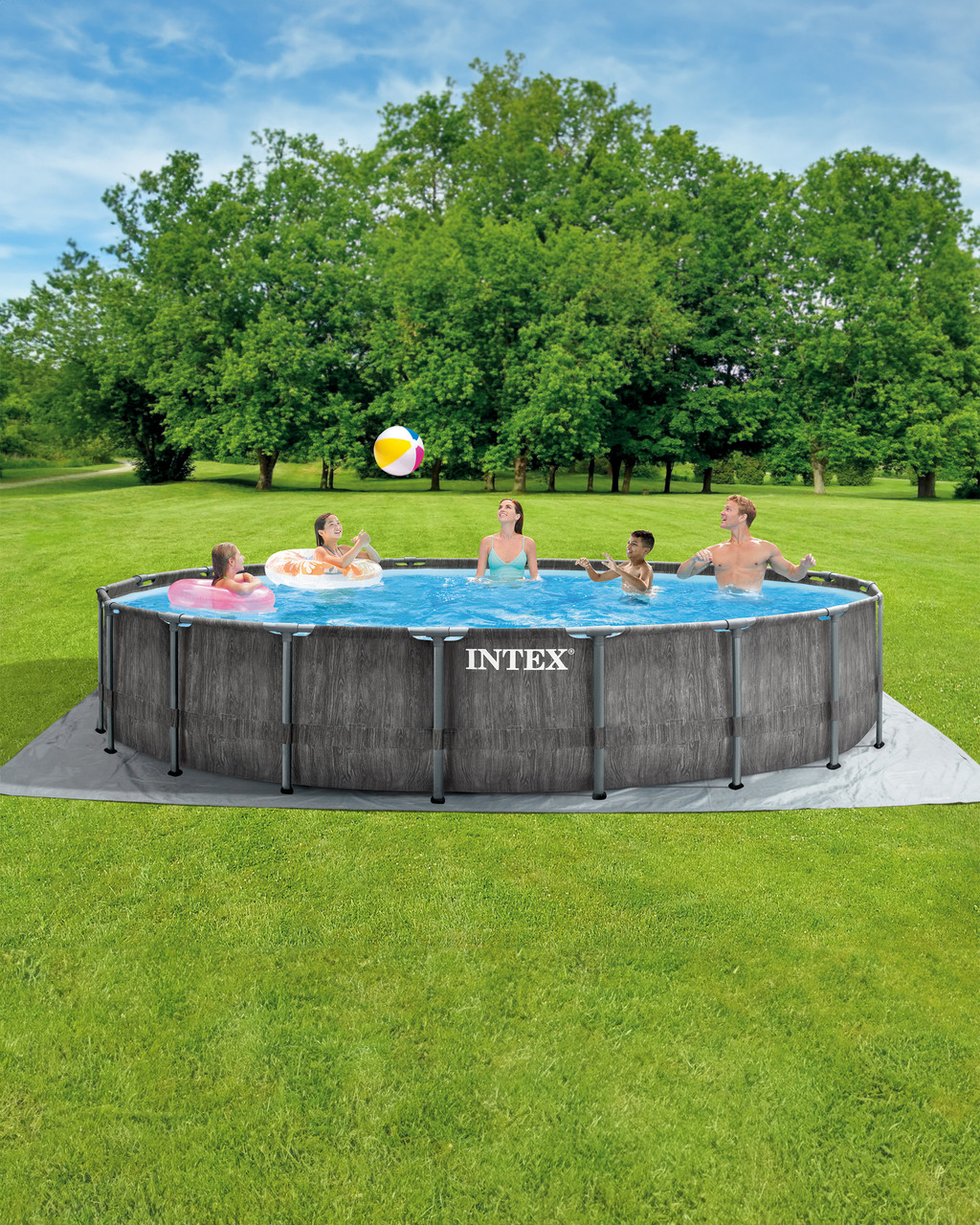 【SWIMCITY】Greywood set-up INTEX Greywood Prism Frame™ 18' x 48
