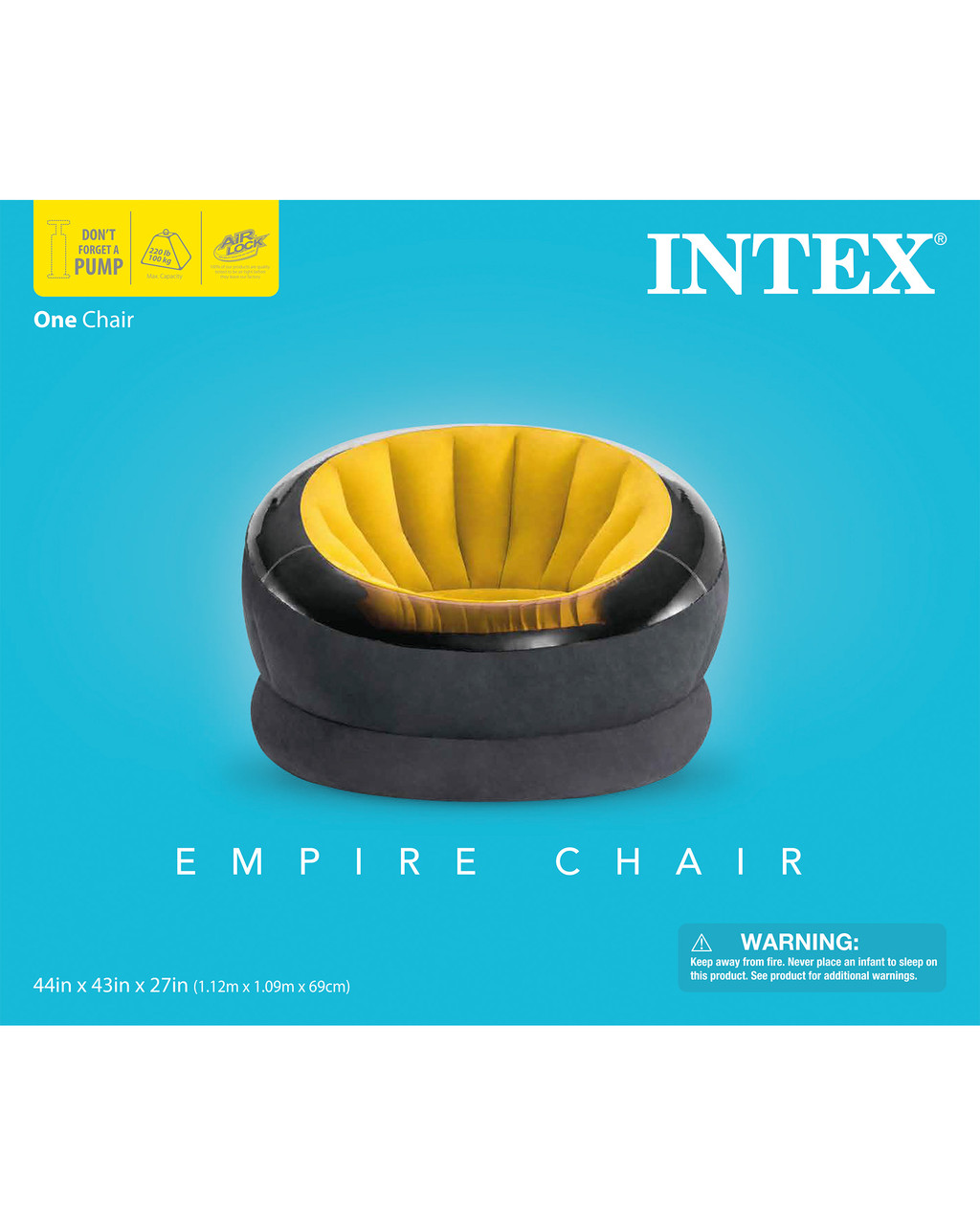 INTEX Empire Chair Indoor and Outdoor Inflatable Lounger Assortment